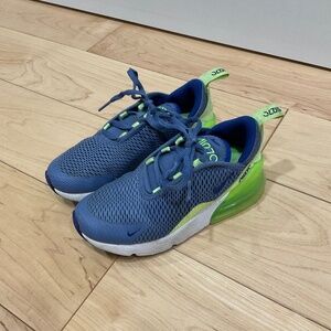 Nike Air270 Blue Green Boys Sneakers Size 12 Little Kids